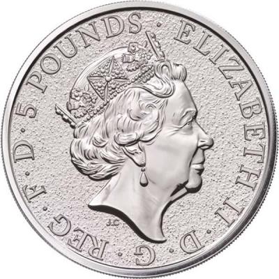 Великобритания 5 фунтов «Звери королевы» (аверс).jpg
