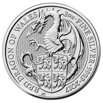 Великобритания  2017 «Валийский дракон», серебро (реверс).jpg
