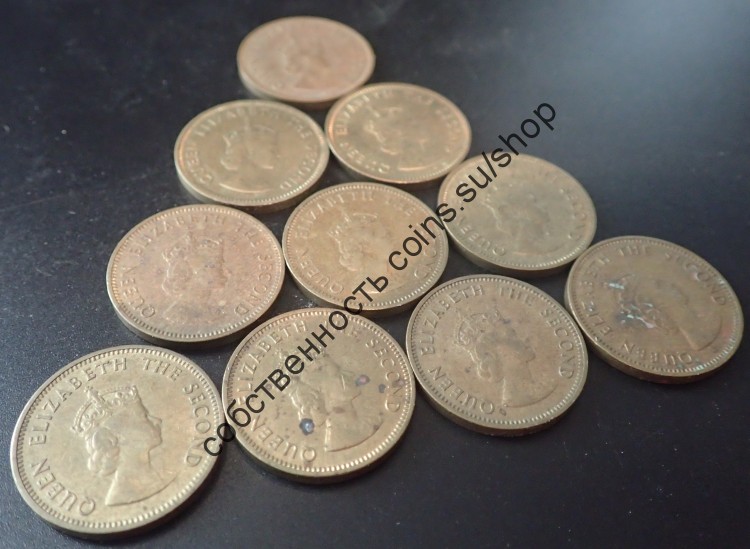 Джерси    1/4-57-60 KM22 10 монет