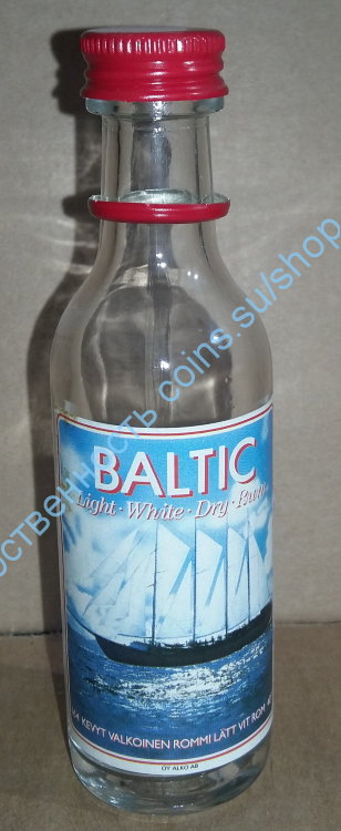 минибутылка на 0,05л пустая  Baltic Rum