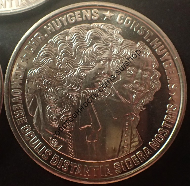 Нидерланды 2,5 экю 1989 Гюйгенс 5 монет