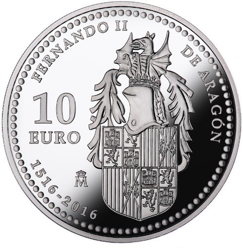 Испания 10 € 2016 Фердинанд II (король Арагона)..jpg