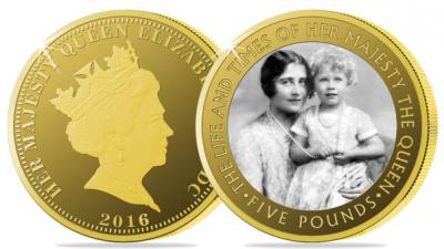 Тристан-да-Кунья, набор 6 х 5 фунтов  2016 года «90 лет королеве» (аверс).jpg
