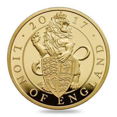 Великобритания 2017 год «Лев Англии», золото (реверс).jpg