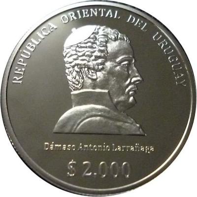 Уругвай 2000 песо 2016 Национальная библиотека (аверс).jpg