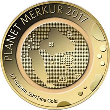 Конго 100 Francs, 0.5 g Gold Наша Солнечная система - Меркурий.jpg