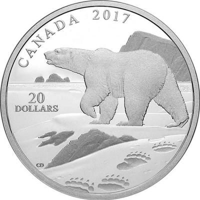 Канада 20 долларов 2017 «Полярный медведь».jpg