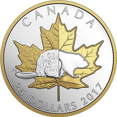 Канада 25 долларов 2017 «Кленовый лист».jpg