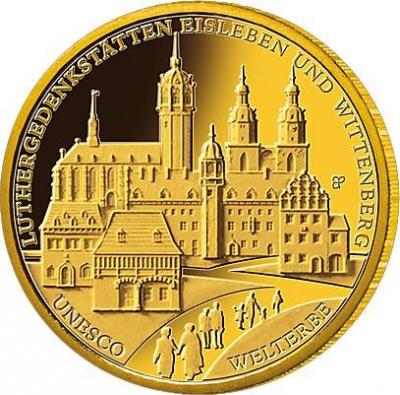 Германия 100 евро 2017 год «Всемирное наследие ЮНЕСКО объекты Мартина Лютера в Айслебене и Виттенберге» (реверс).jpg