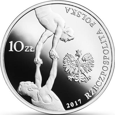 Польша 10 злотых 2017 год «Общество Сокол» (аверс).jpg