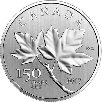 Канада 10 долларов 2017 год «150 лет Кленовые листья» (реверс).jpg