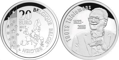 Бельгия 20 Euro 2017 Тутс Тильманс.jpg