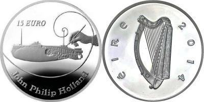 29 февраля 1840 года родился - Джон Филип Голланд(Irland-2014-10-euro).jpg