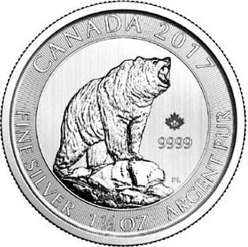 Канада 8 долларов 2017 «Медведь» (реверс).jpg