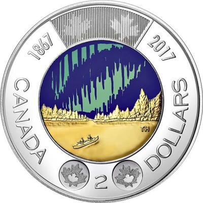 Канада 2 доллара 2017 год «150 лет» (реверс).jpg
