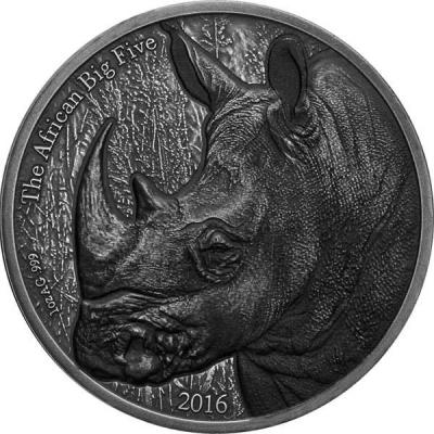 Буркина Фасо 100 франков КФА 2017 «Носорог» (реверс).jpg