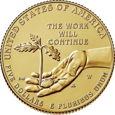 США 5 долларов 2017 год «Отец Флэнаган» (реверс).jpg