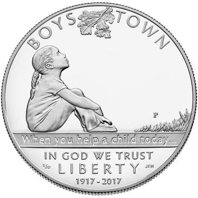 США 1 доллар 2017  год «Город парней» (аверс).jpg