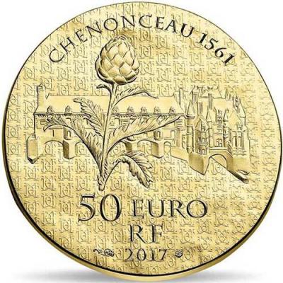 Франция 50 евро 2017 год Екатерина Медичи  (аверс).jpg