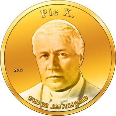 Гвинея 1000 франков КФА 2017 «Papst Pius X» (реверс).jpg