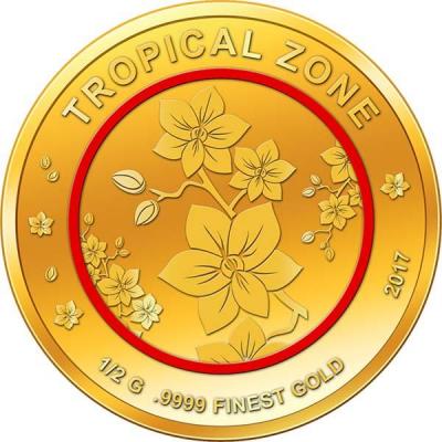 Чад 3000 франков КФА 2017 «Тропическая зона - Орхидеи» (реверс).jpg