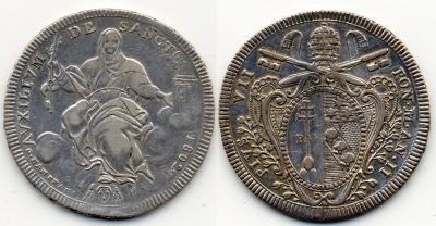 Pio VII (1800-1823) - Scudo 1802 Anno III.jpg