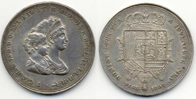 TOSCANA Carlo Ludovico di Borbone- König von Toscana- und seine Mutter Maria Luigia- 1803-1807 1-5 Francescone (Dena) 1807- Florenz. Dav. 152.jpg