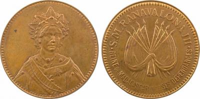 8 мая 1883 года королевой Мадагаскара стала Ранавалуна III Madagascar, Ranavalona III.jpg