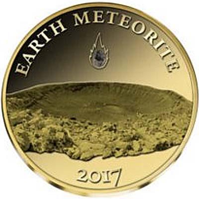 Чад 3000 франков КФА 2017 «Метеорит Земля» (реверс).jpg