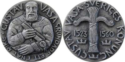 6 июня 1523 года Густав I Ваза избран королём Швеции (медаль 1976 года).jpg