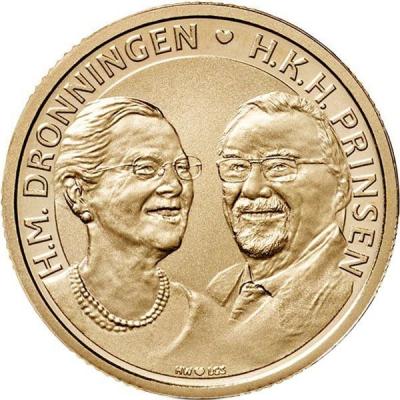 Дания 20 крон 2017 год «50 лет со дня свадьбы» (аверс).jpg