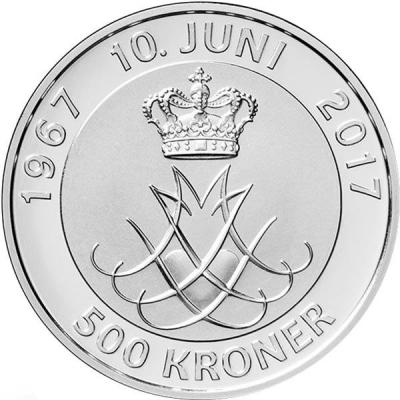 Дания 500 крон 2017 год «50 лет со дня свадьбы»  (реверс).jpg