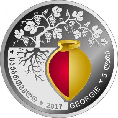 Грузия 5 лари 2017. Виноделие (аверс).jpg