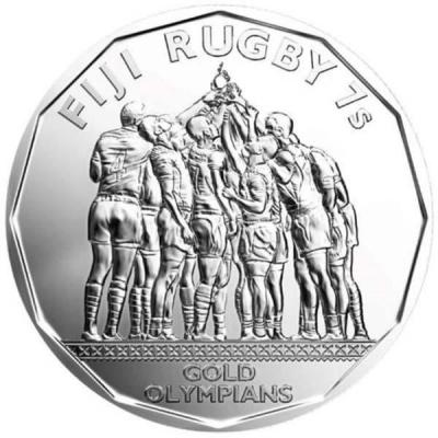 Фиджи 50 центов 2017 год «Олимпийская победа команды Фиджи по регби - 7» (реверс).jpg