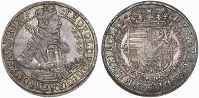 9 октября 1586 года родился Леопольд V Фердинанд (Талер 1632 года Леопольда V Фердинанда).jpg