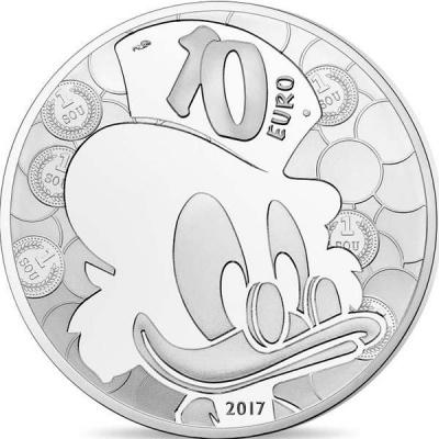 Франция 10 евро 2017 год «Утиные истории» (аверс).jpg