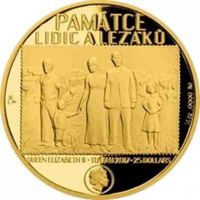 Тувалу 25 долларов 2017 «Лидице» и «Лежаки» (аверс)).jpg