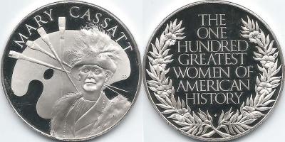 22 мая 1844 года родилась Мэри Стивенсон Кэссетт (THE FRANKLIN MINT. SILVER PROOF, 19.90 grams 38.5mm).jpg