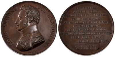 6 августа 1775 Людовик (герцог Ангулемский) Louis Antoine Duchy of Angoulême, Medal, GAYRARD, 41mm.jpg