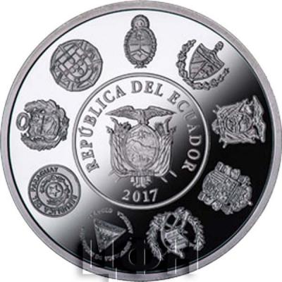 Эквадор 1 сукре  2017 год «11-я Иберо-американская серия монет» (аверс).jpg