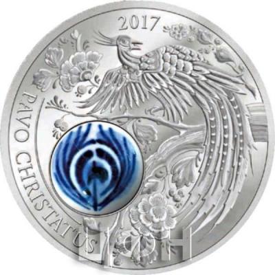Острова Кука 10 долларов 2017 «Павлин» (реверс).jpg