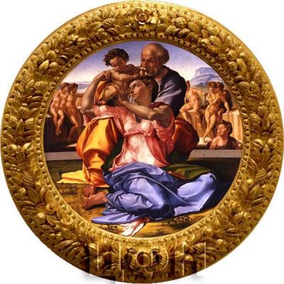 Камерун 500 франков КФА  2017 год «Микеланджело. Мадонна Дони (Святое Семейство)» (реверс).jpg