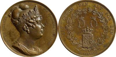 21 августа 1829 года состоялась официальная коронация Бернадин Эжени Дезире Клари. Sweden  Norway - Désirée Clary as Queen 1823.jpg
