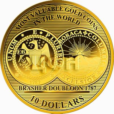 Соломоновые острова 10 долларов, 2017 «Brasher Дублонов 1787» (реверс).jpg