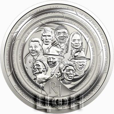 Южная Африка 2017 серебро 1 рэнд «Нельсон Манделла» (реверс).jpg