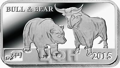 Острова Кука 2015 года 2 доллара «BULL - BEAR» (реверс).jpg