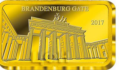 Фиджи 5 долларов 2017 горизонт «Брандербургские ворота» (реверс).jpg