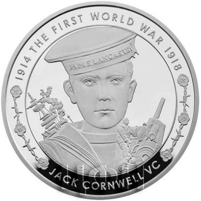 2016 First World War Jack Cornwell £5 Five Pound Silver Proof Coin.jpg