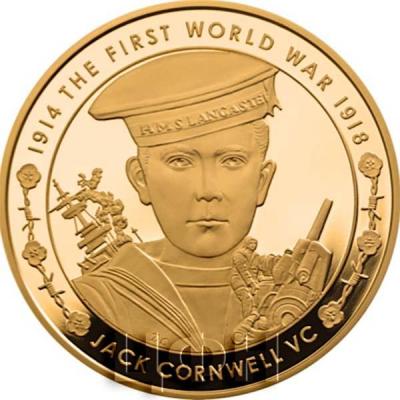 2016 First World War Jack Cornwell £5 Five Pound Gold Proof Coin.jpg