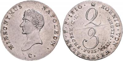 Westfalen Hieronymus Napoleon 1807-1813 23Taler 1810 C.jpg